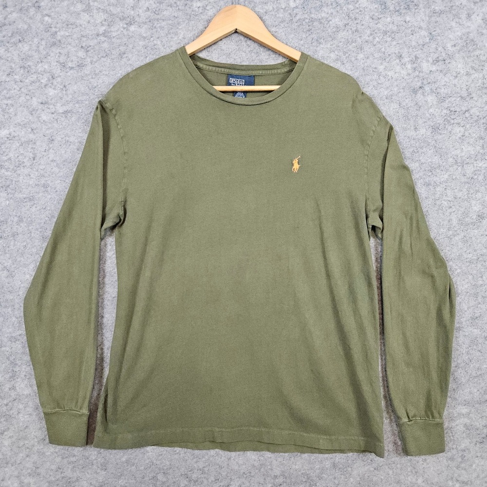 Polo Ralph Lauren Men's Olive/Army Green Shirt Size S 100% Cotton WITH PINHOLES